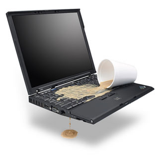Spill coffee into your computer Spill coffee into your computer